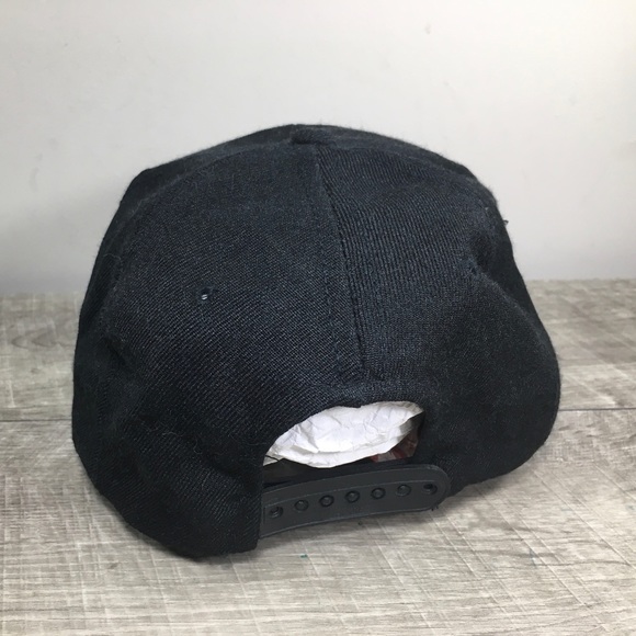 Vintage Youngam Purdue Boilermakers Black SnapBack College Plain Logo Cap Hat - Picture 6 of 11